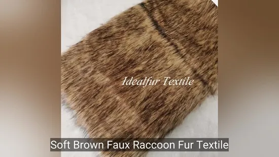 Luxurious Soft Brown Faux Raccoon Fur for Fashion Apparel