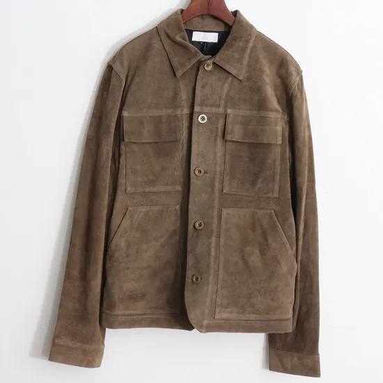 Windproof Garments Wholesaler Trench Coat Leather Cowboy Welding Jackets Windbreaker