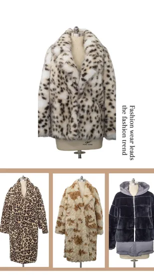 Customized OEM ODM Winter Coat High Fashion Faux Fur Coat Women Short Eco Faux Mink Fur Coat with Zipper Closure and Round Hood