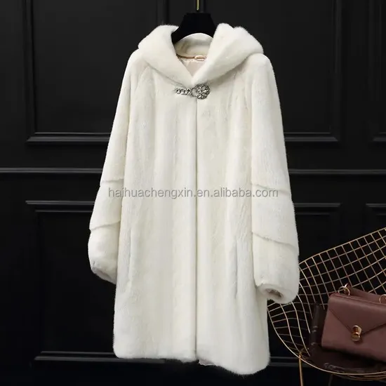 Custom Winter Ladies Real Mink Coats for Woman Genuine Mink Fur Long Women′s Fur Coat 