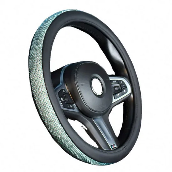 Car Accessories Leather for Girl Fur Men Interior Fashion 5 in 1 Clean Kit Streering Power Steering Wheel Cover 