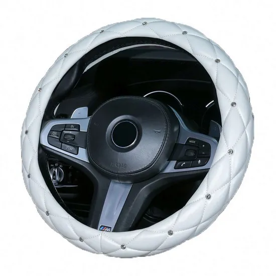Accessories Leather for Girl Fur Men Interior Fashion Power Knob L Silicone 12 Car Steering Wheel Cover 