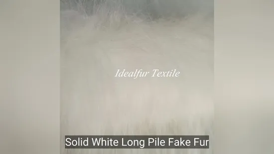 Premium Long Pile White Faux Fur Fabric for Fashion Design 