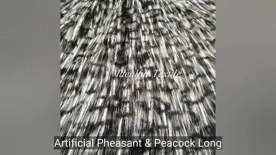 Luxurious Artificial Pheasant and Peacock Long Pile Faux Fur 