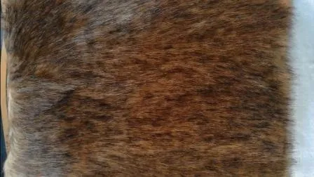 Premium Jacquard Long Pile Black Tip Faux Fur Material 