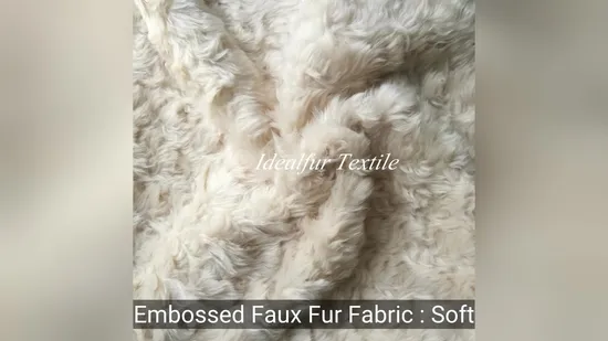 Luxurious Embossed Faux Fur Fabric with Soft Rabbit Texture 