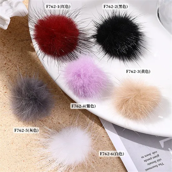 Fur Ball Nail Jewelry Magnetic Removable Fluffy Hairball Pearl Pendant Pompoms Pong Pong DIY Nail Art Decoration Accessories 