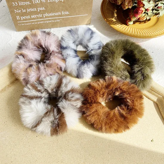 Rabbit Fur Korean Style Scrunches Hairbands Ponytail Holder Hair Accessories 