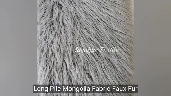 Long Pile Mongolia Fabric Faux Fur for Cushion Blanket Coat 