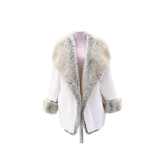 Sleek Sophisticated Faux Fur Mink Coat for Daily Wear 