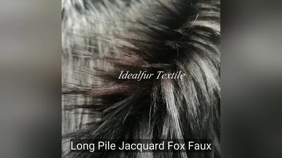 Luxurious Long Pile Jacquard Faux Fur Fabric for Fashion Design 