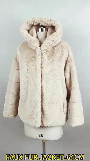 Custom 2023 Abrigos Para Mujer Fashion Clothes Solid MID Length Faux Mink Fur Coat Full Sleeve Fur Coats 