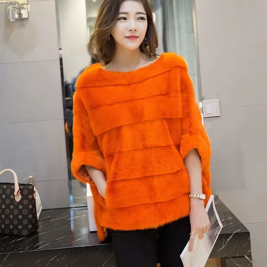 Custom Thickening Mink Fur Coat Whole Real Integrated Mink Skin Coat Mink Fur Coat for Women Natural 